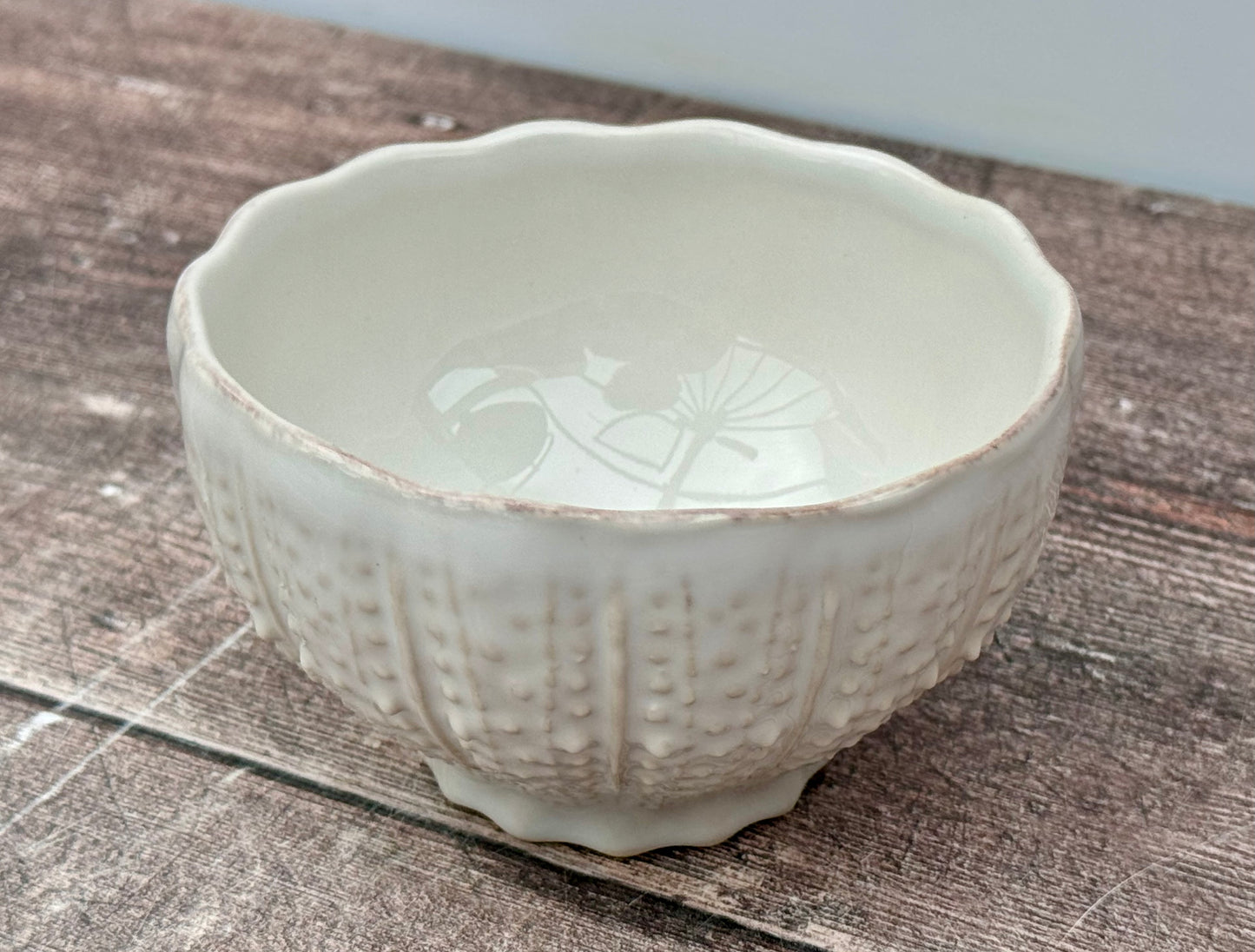 White Dimple Spot Bowl, 10.5cm