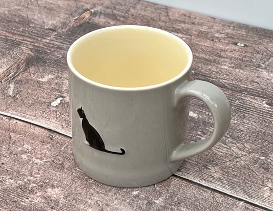 Grey Black & White Cat Mug