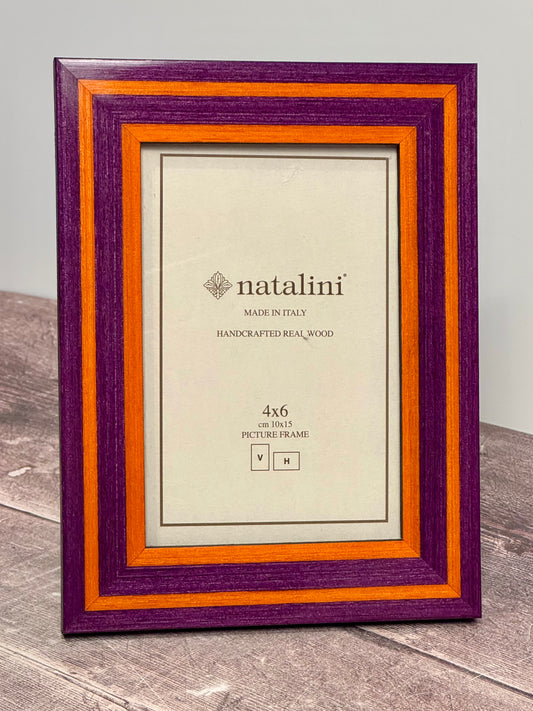 Natalini Purple and Orange Band Photo Frame 4 x 6