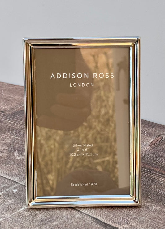 Addison Ross Silver Plated Stepped Edge Photo Frame 4 x 6