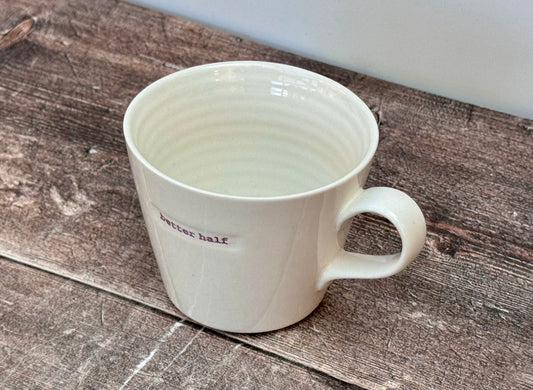 White ‘better half’ Mug