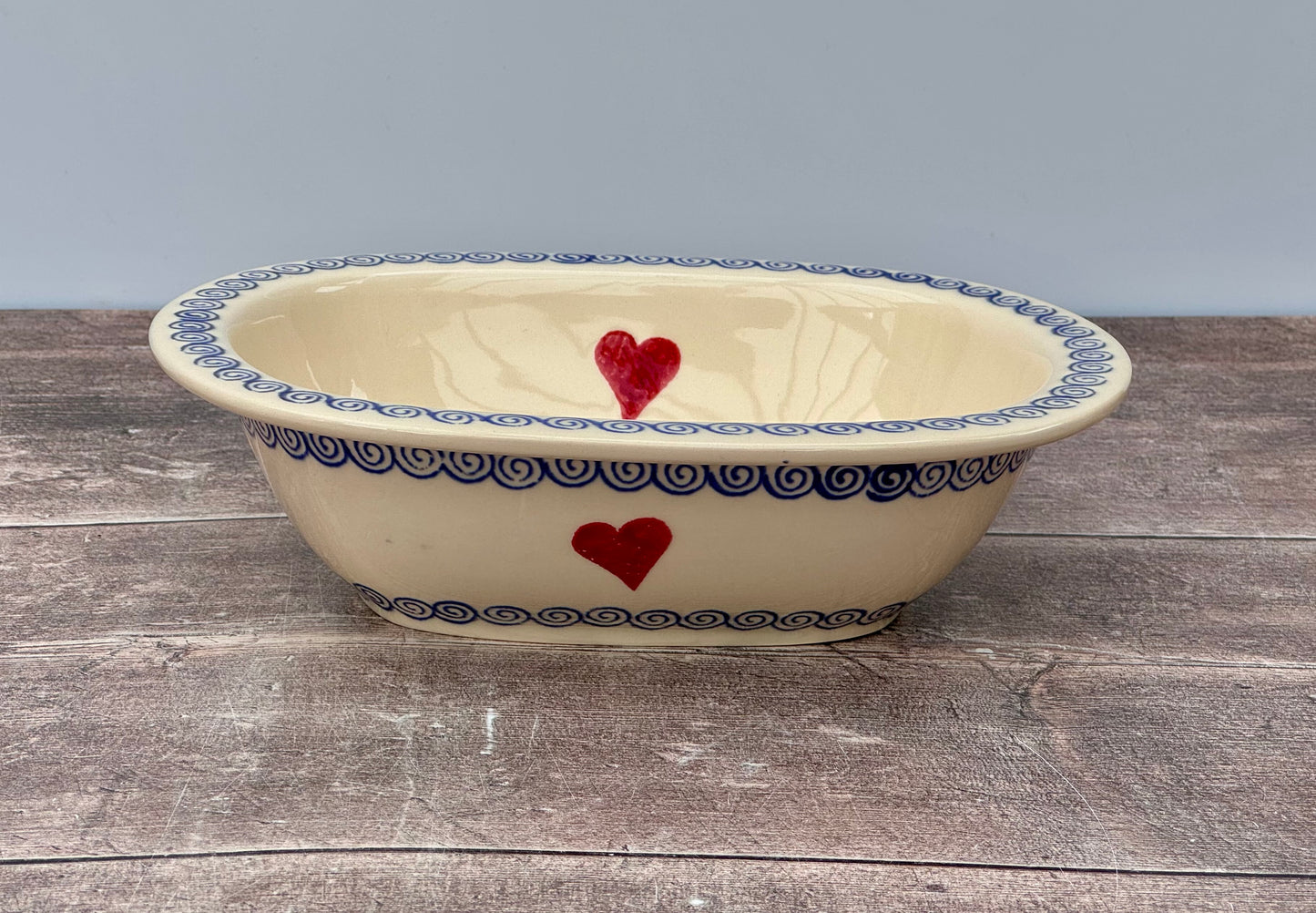 Heart Patterned Baking / Pie Dish, 24cm