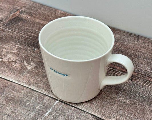 White ‘mr scrooge’ Mug