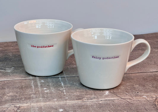 White ‘the godfather’ and ‘fairy godmother’ Mugs