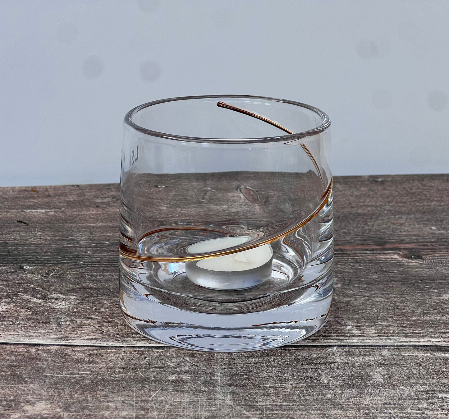 LSA Gold Strand Tea Light Holder