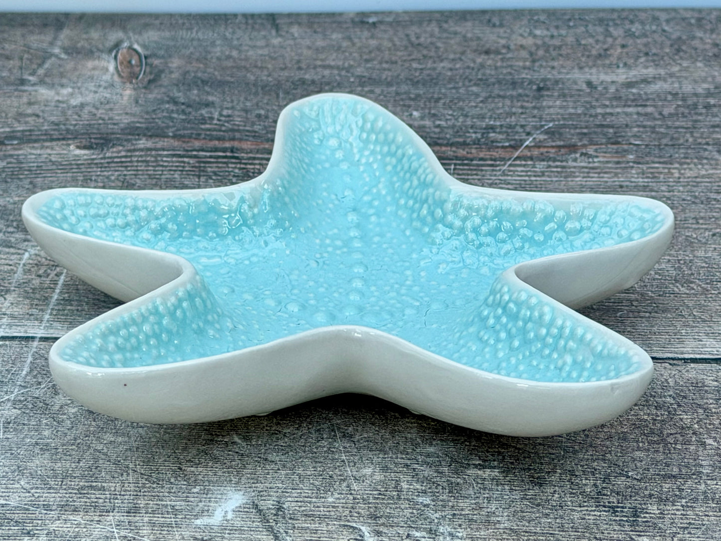 Small Pale Blue Starfish Shaped Dish, 16.5cm