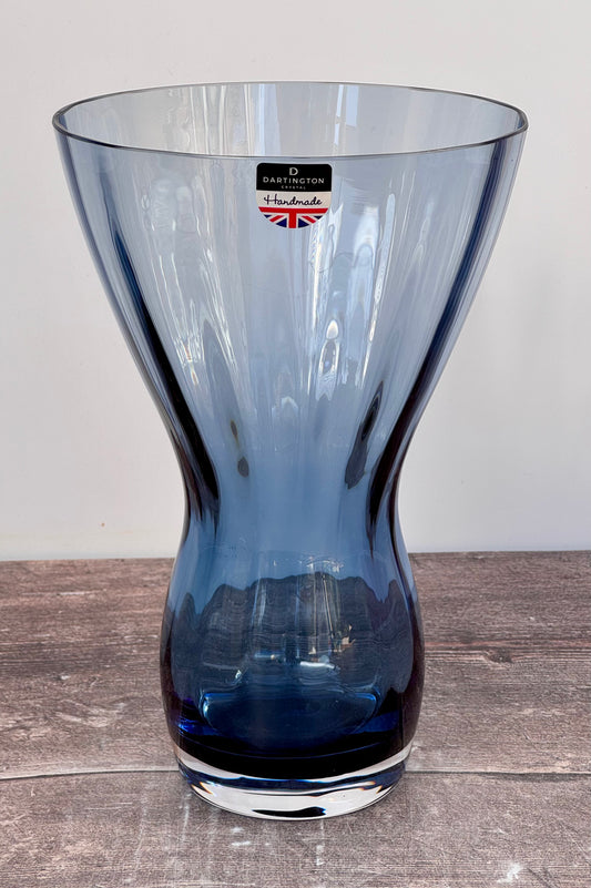Dartington Crystal Blue Florabundance Flared Vase, 25cm