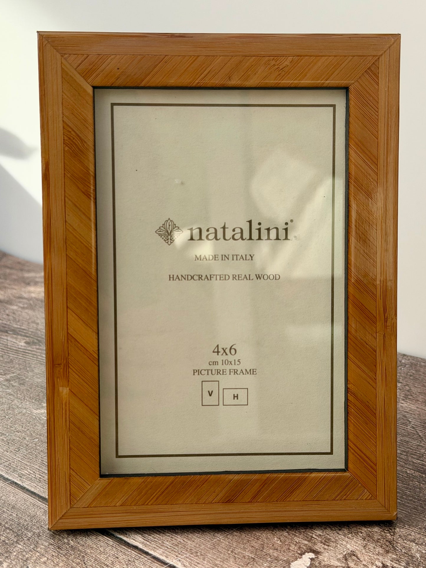 Natalini Light Brown Border Photo Frame 4 x 6