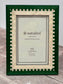 Natalini Dark Green Chequered Photo Frame 4 x 6