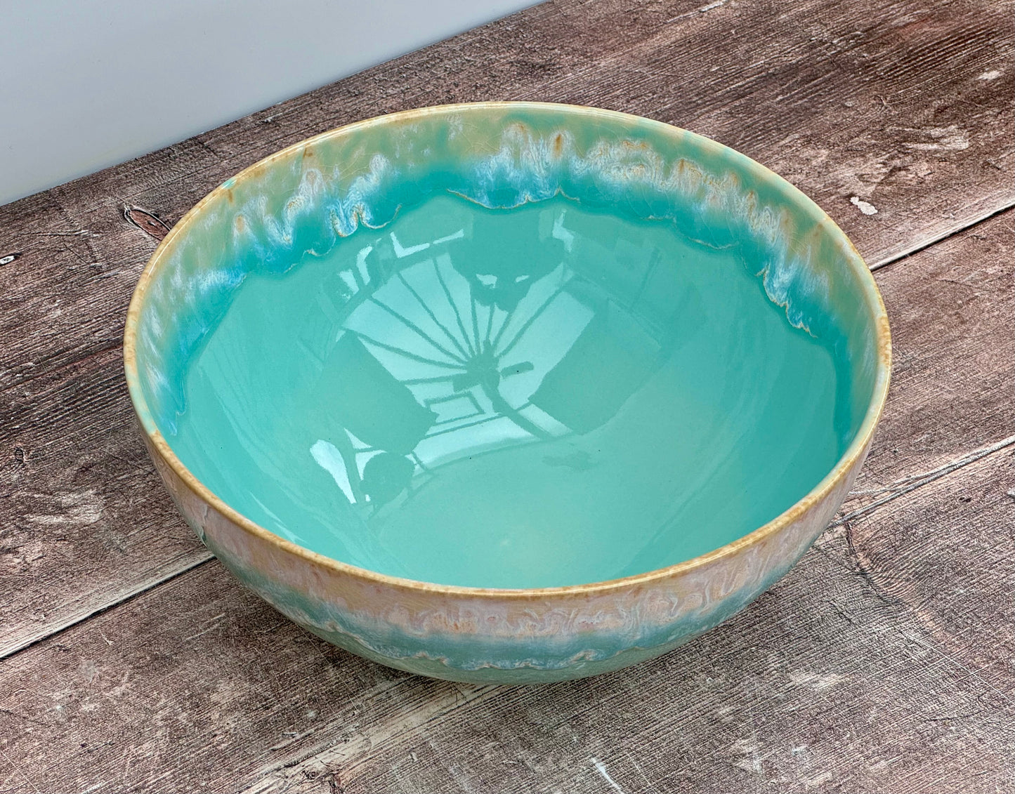 Turquoise Deep Serving Bowl, 23.5cm