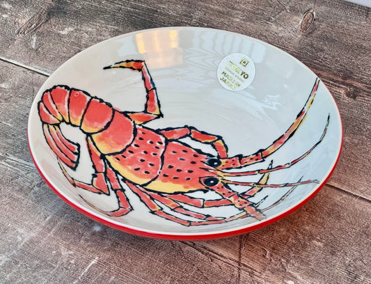 Tokyo Design Studio Red Lobster Patterned Serving/Pasta Bowl, 21.5cm