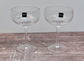 Set of 2 Ribbed/Linear Empire Champagne/Cocktail Saucer/Glasses