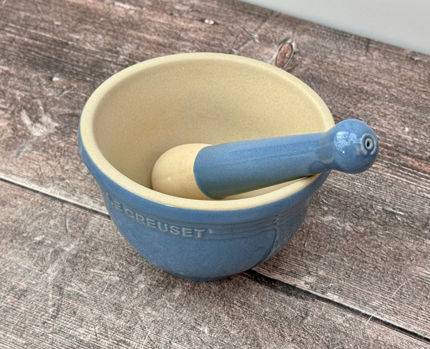 Le Creuset Blue Pestle and Mortar