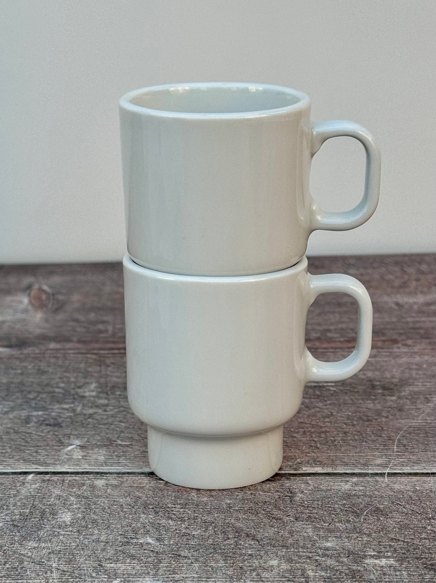 LSA White Utility Stackable Espresso Mugs