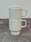 LSA White Utility Stackable Espresso Mugs