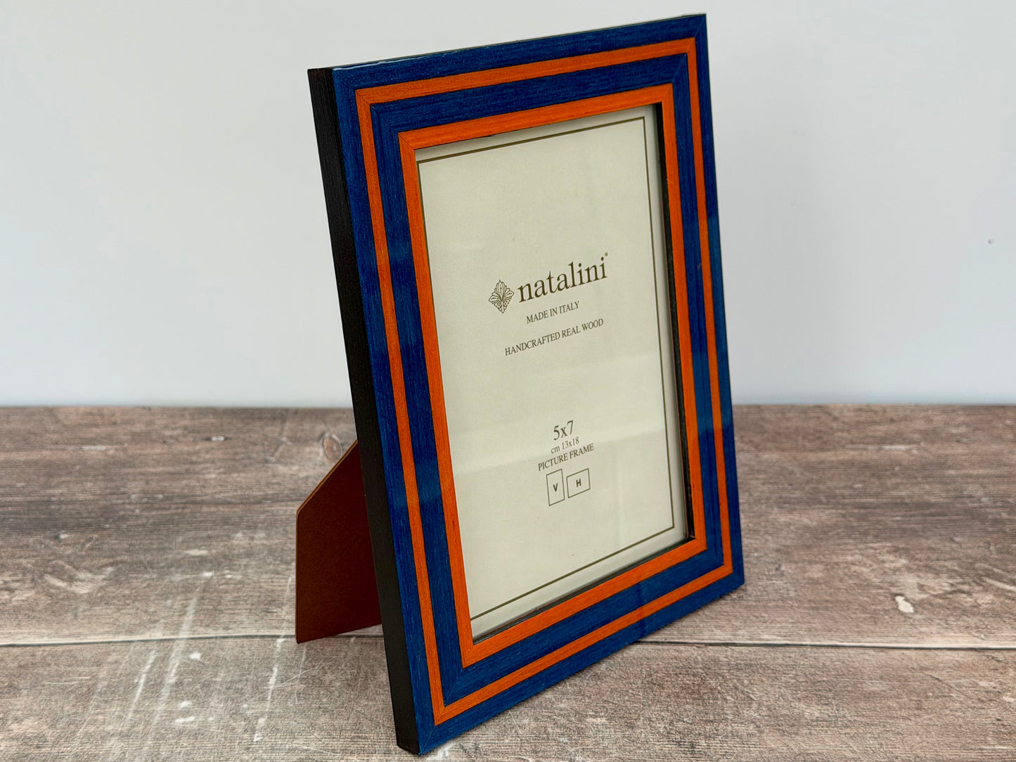 Natalini Blue and Orange Border Photo Frame 5 x 7