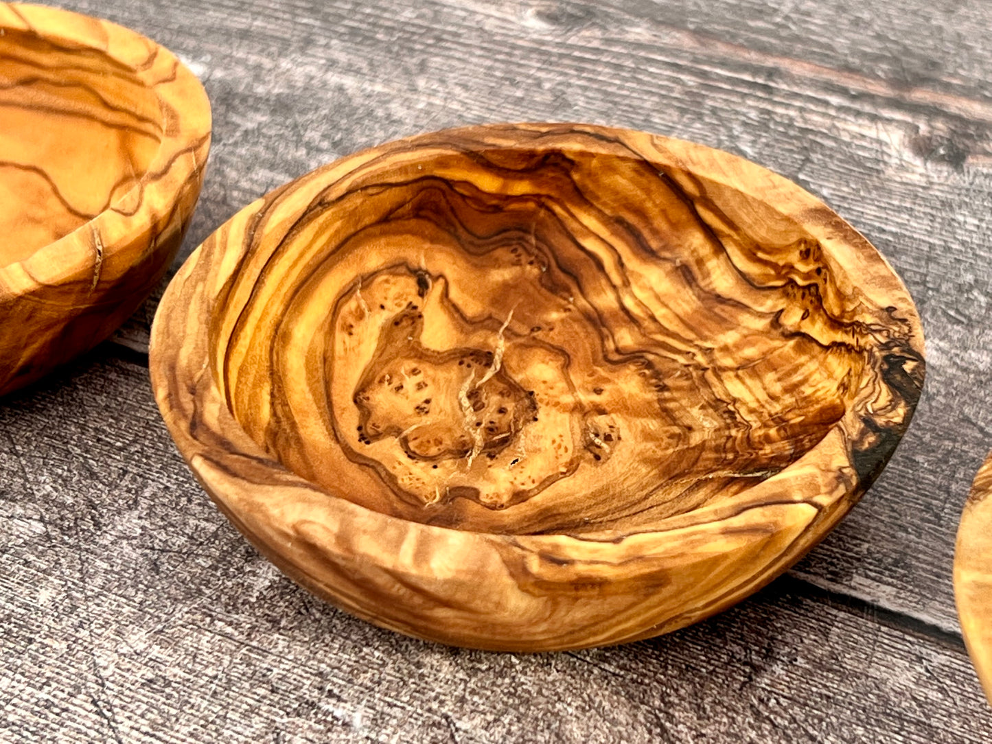 Olive Wood Dipping Bowls (Set of 3)