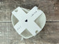 Set of 3 Small White Heart Bowls, 9.5cm