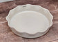 White Wavy Edge Baking / Pie Dish, 27cm