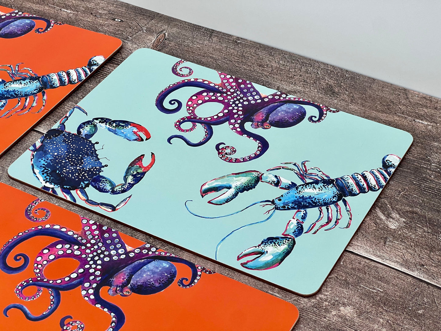 Rectangular Blue Sea Creature Placemat (sold individually)