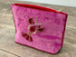 Pink Velvet Beaded Lobster Design Pouch