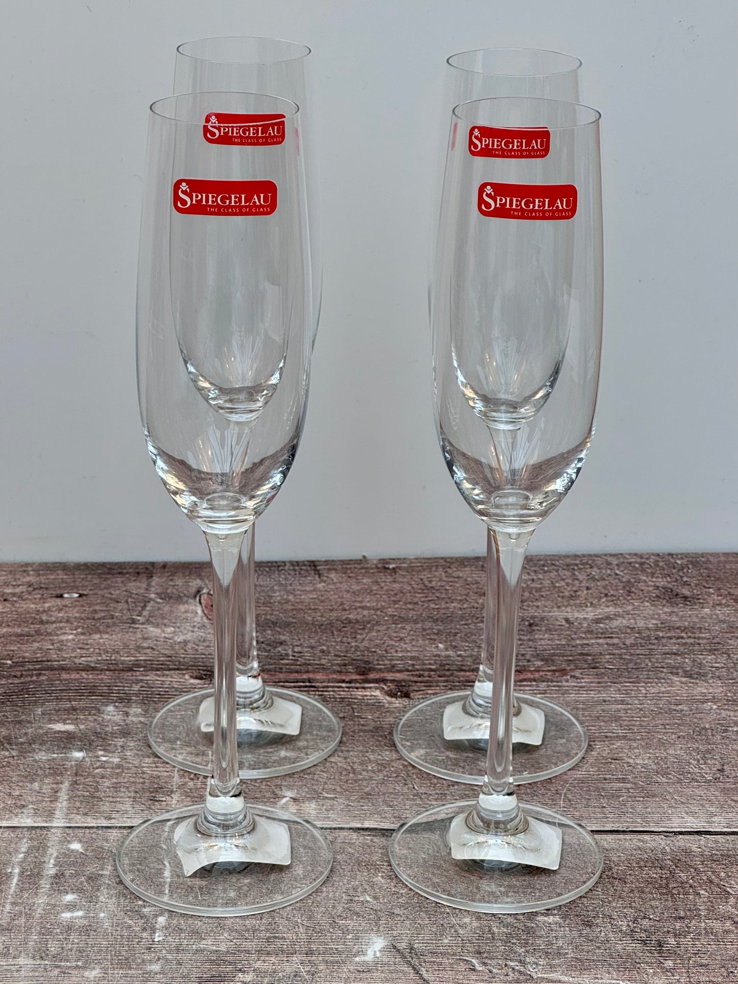 Set of 4 Spiegelau Champagne Flutes/Glasses