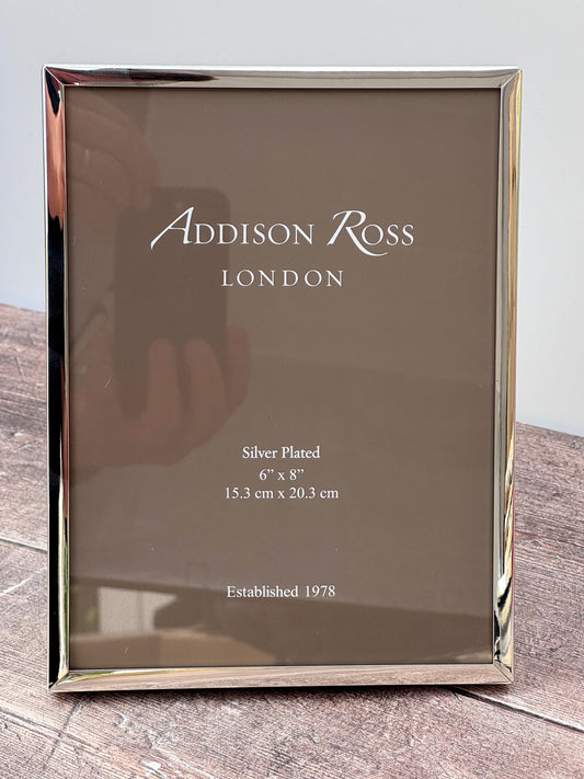 Addison Ross Silver Plated Plain Border Photo Frame, 6 x 8