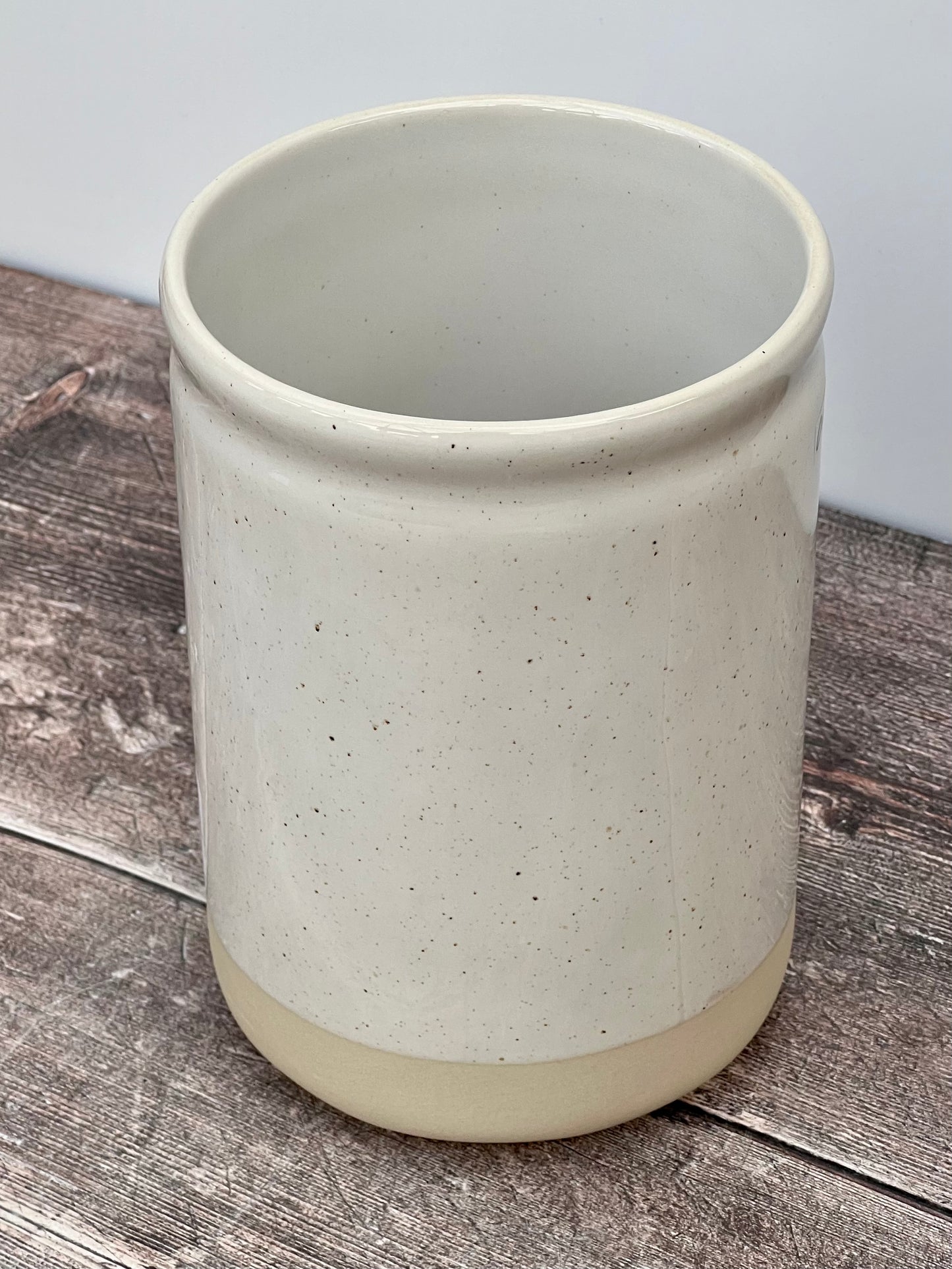 White Utensil Jar, 18.5cm