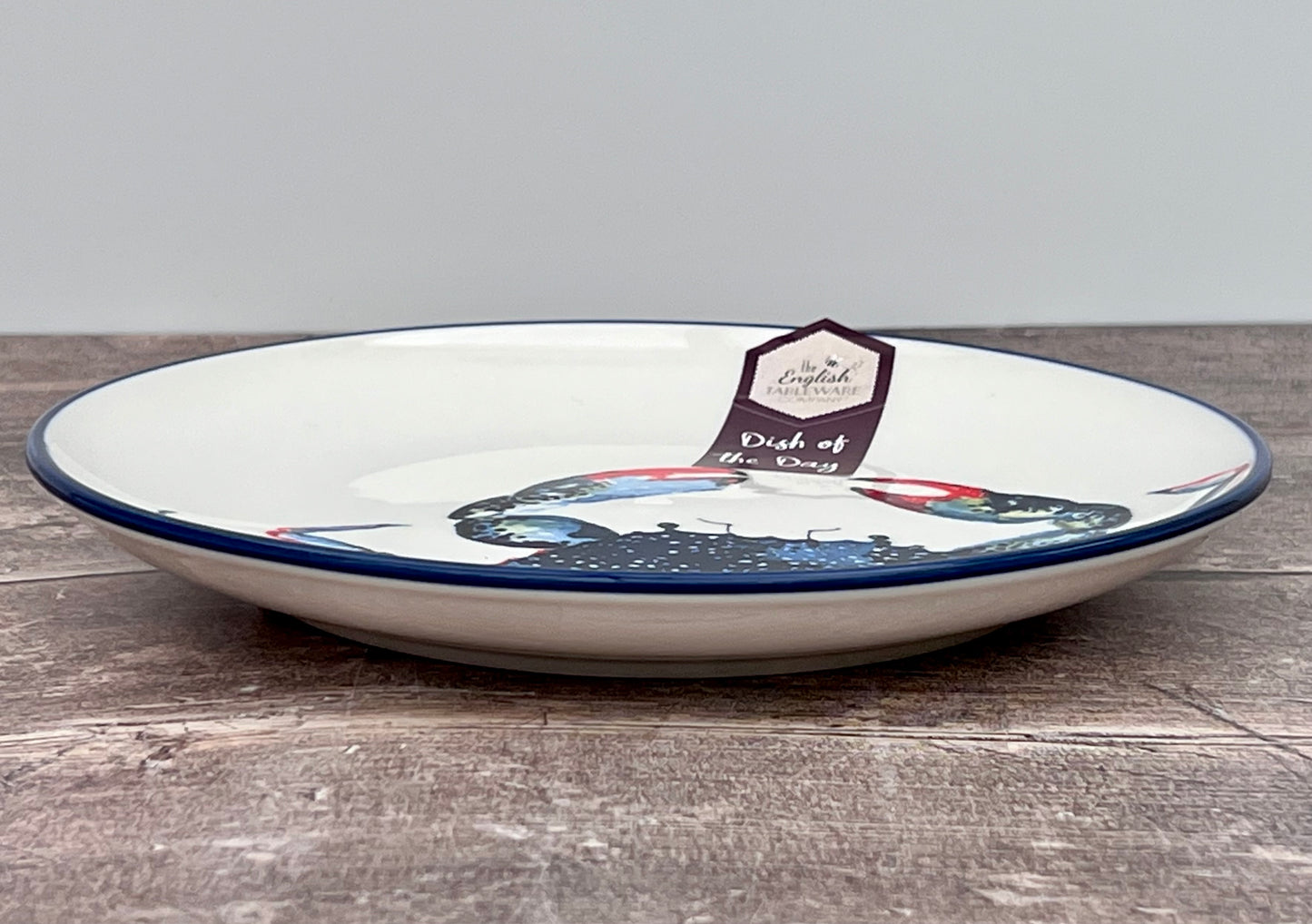 Blue & White Crab Patterned Plate, 20.5cm