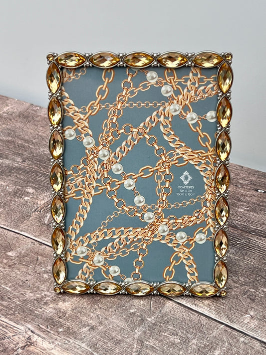 Ornate Jewel Photo Frame, 5’ x 7’