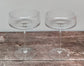 Set of 2 Ribbed/Linear Empire Champagne/Cocktail Saucer/Glasses