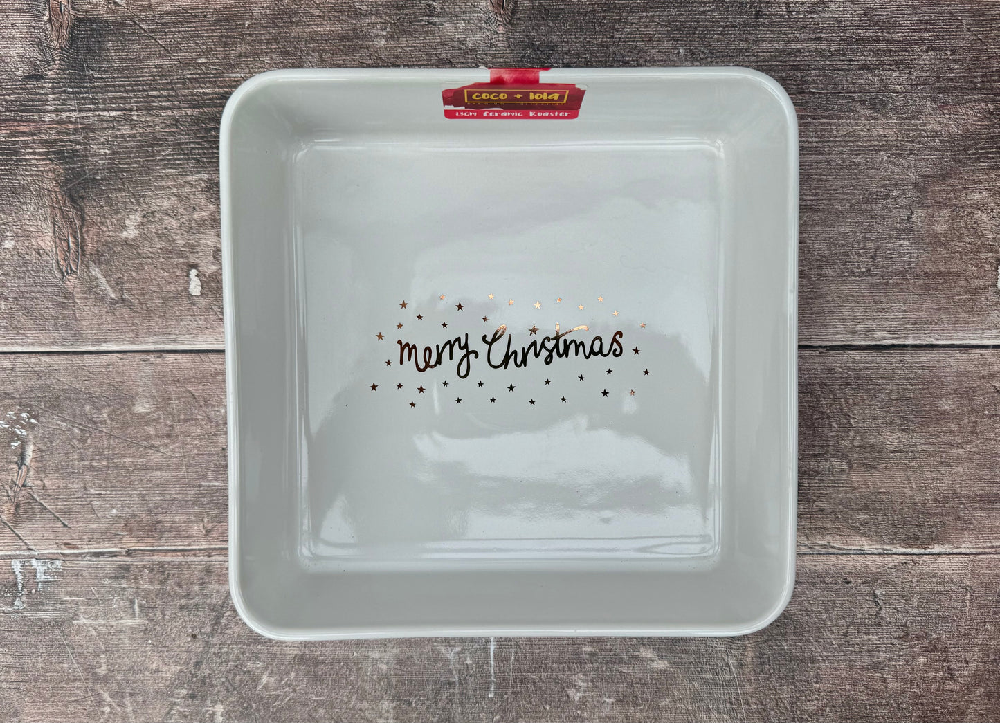 Christmas Tree Square Baking Dish, 23cm