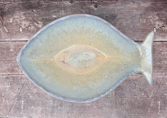 White Fish Serving Bowl Dish, 30cm