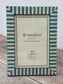 Natalini Light Blue and White Striped Photo Frame 4 x 6