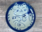 Red, Blue and White Cat Patterned Japanese Bowl, 20cm