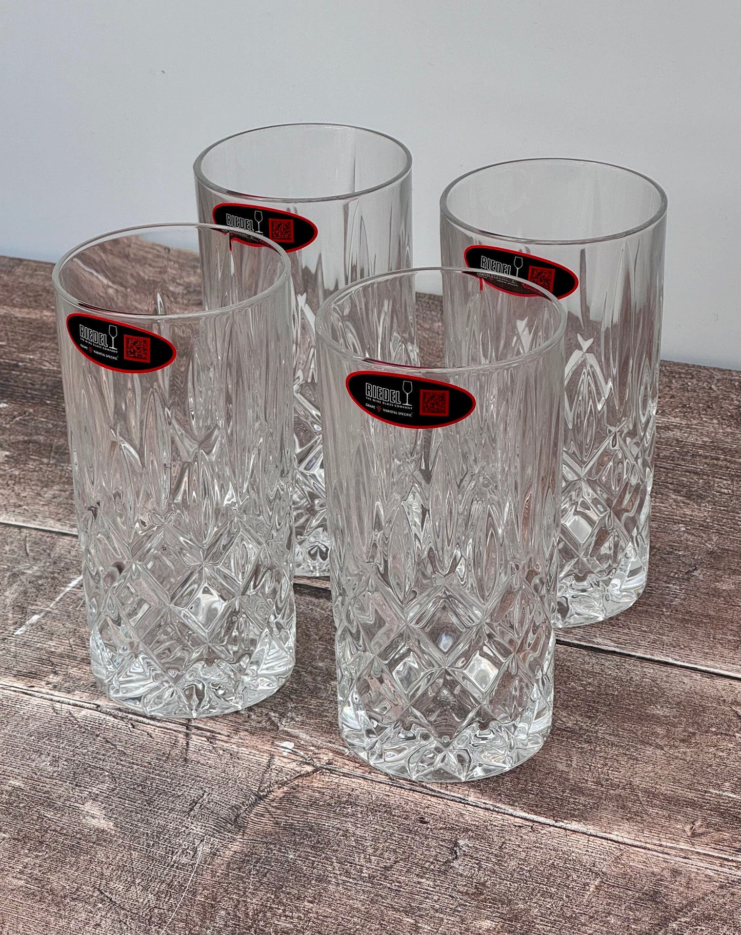 Riedel Bravissimo Crystal Long Drink Glasses, Box of 4