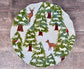 Christmas Tree with Deers Patterned Plate, 33cm