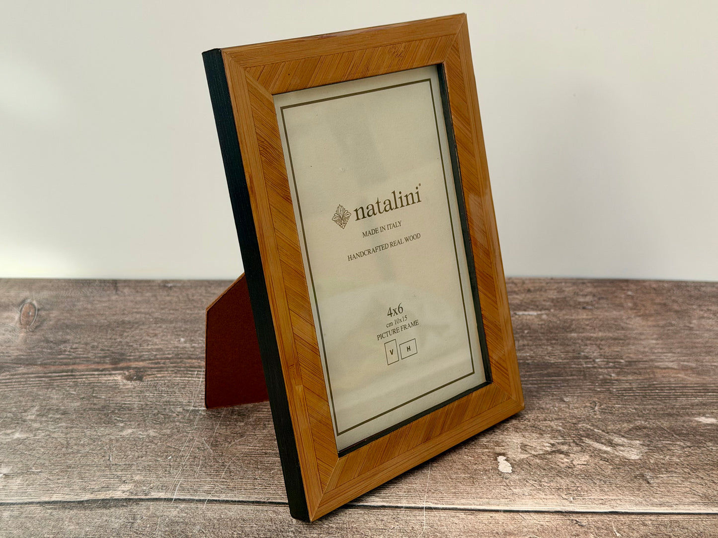 Natalini Light Brown Border Photo Frame 4 x 6