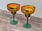 2 Fiesta Margarita Glasses