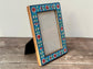 Hand Painted Photo Frame 4’ x 6’ - Pale Blue Flower Design