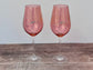 Set of 2 Pink Portmeirion Wine Glasses