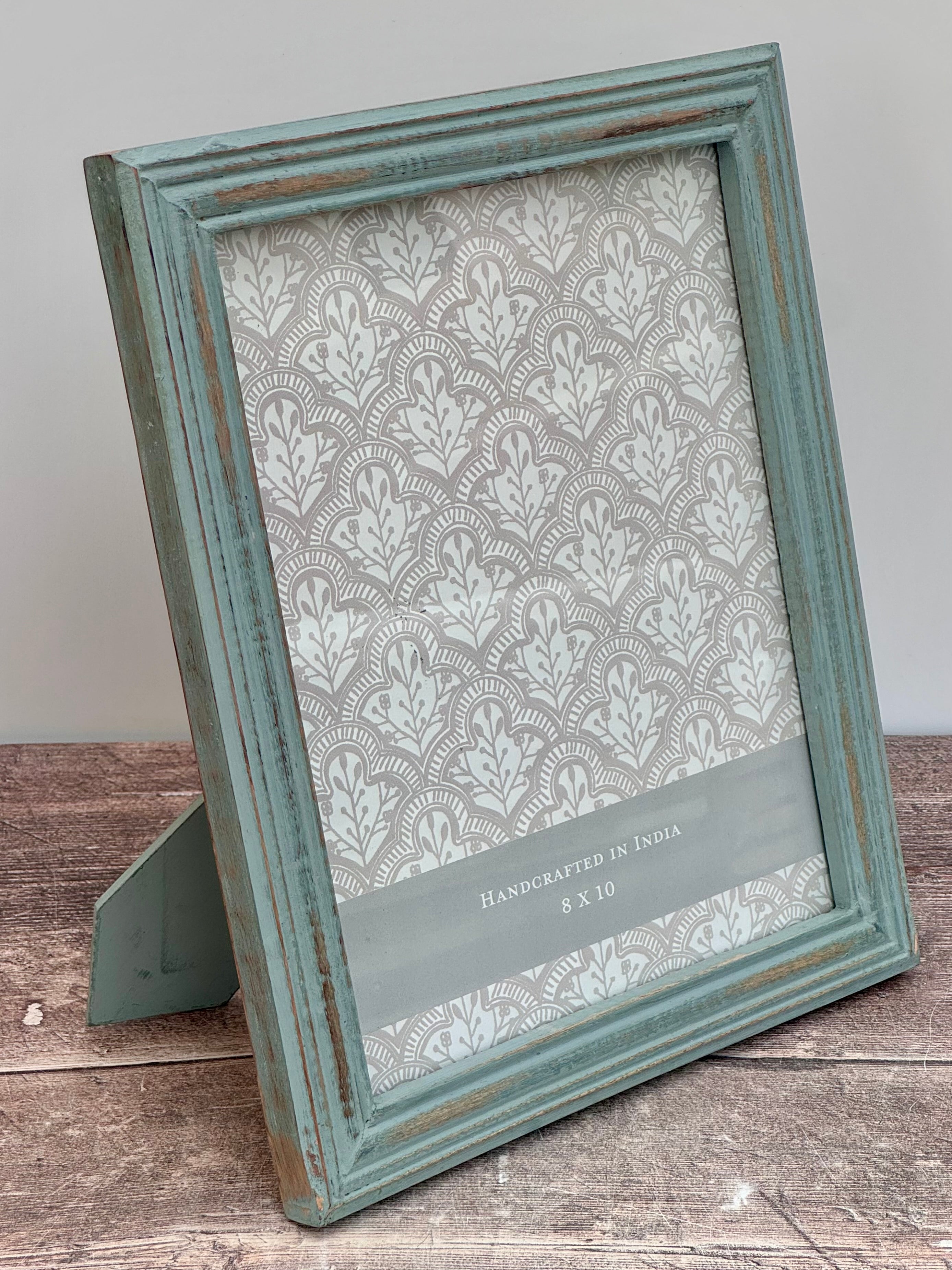 Pale Blue Shabby Chic Wooden Photo Frame, 8’ x 10’ – Hampton Homeware