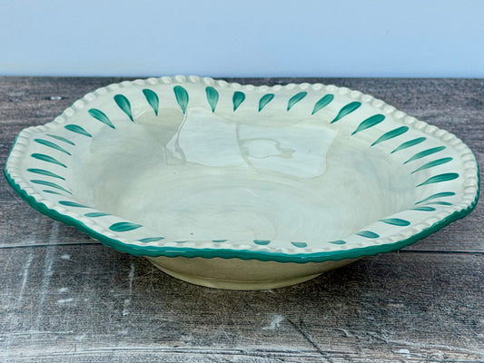 Green Patterned Bowl, 22cm