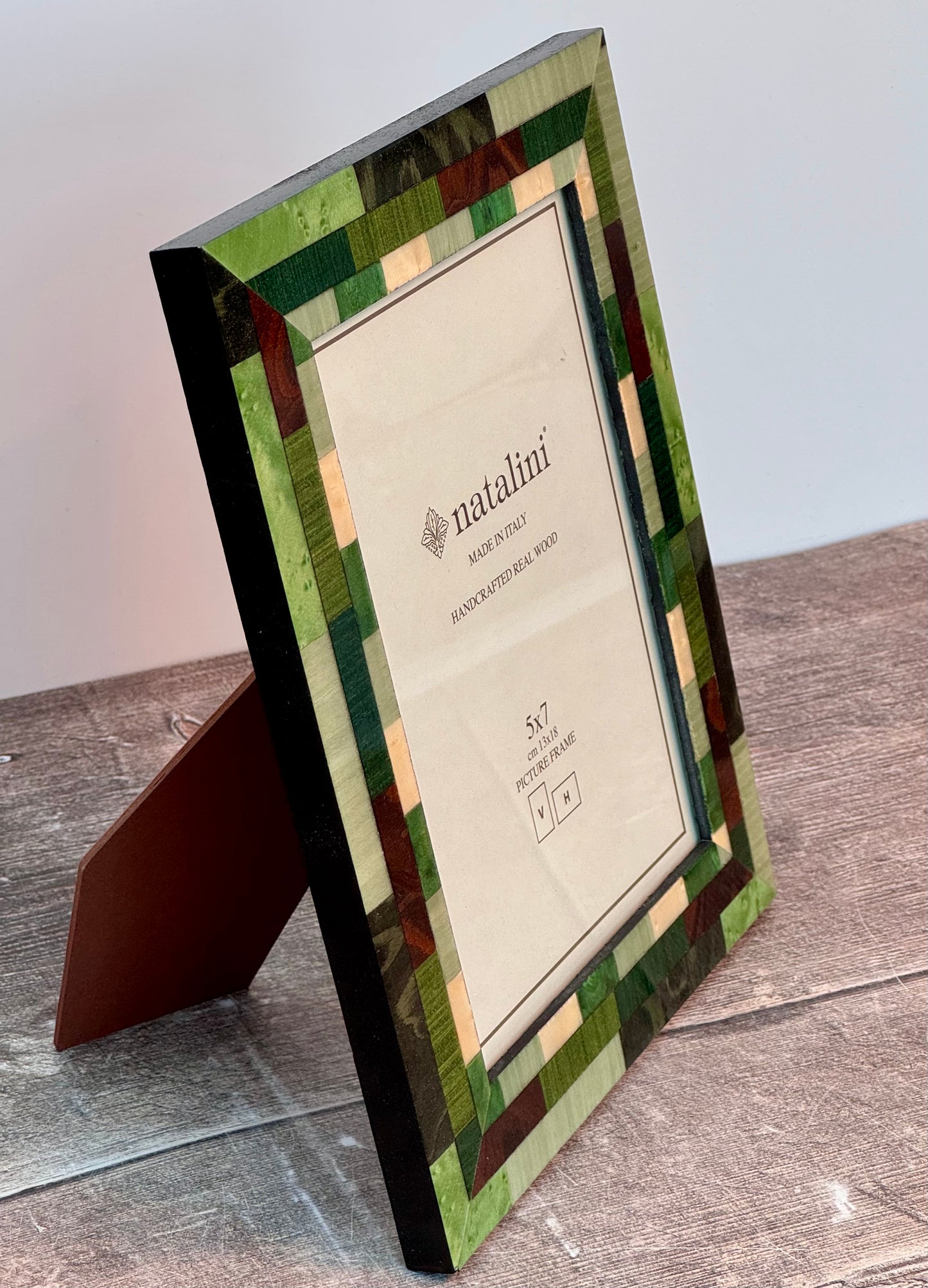 Natalini Green Marquetry Photo Frame 5 x 7