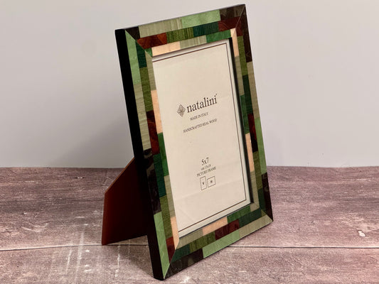Natalini Green Marquetry Photo Frame 5 x 7