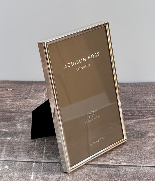 Addison Ross Silver Plated Thin Raised Edge Photo Frame 4 x 6