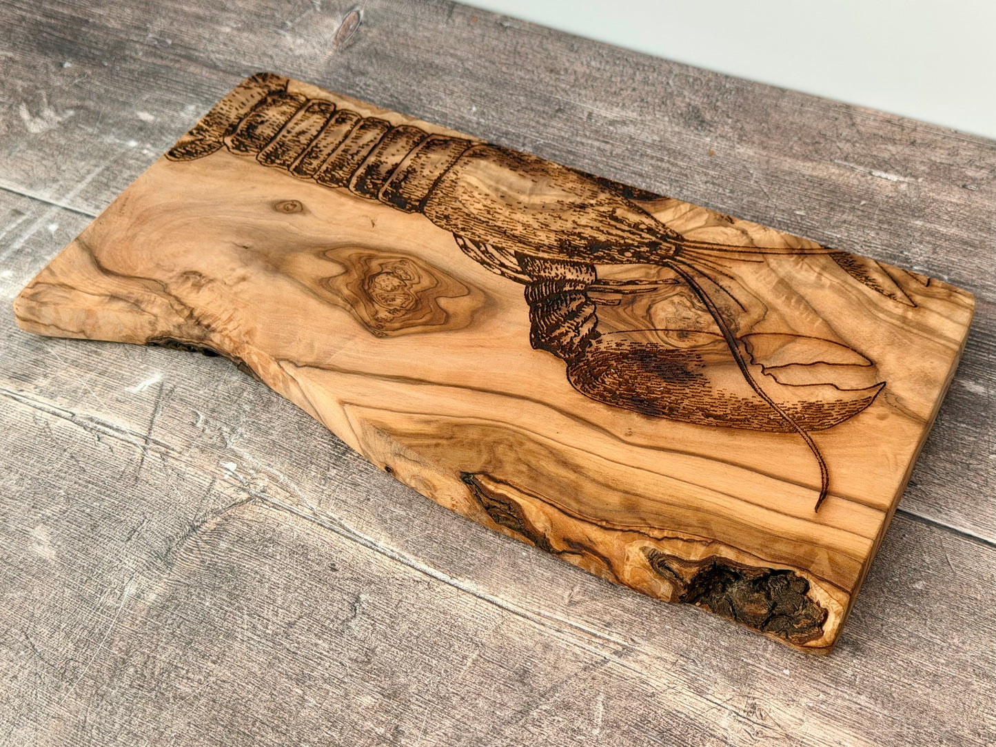 Lobster Olive Wood Serving/Cheese Board