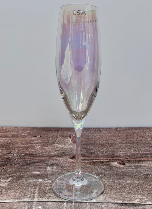 LSA Polka Pearlescent Lustre Champagne Flutes, Set of 2