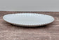 White Beaded Edge Oval Serving Plate, 33cm