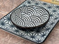 Set of 6 Tokyo Design Studio Black and White Patterned Sushi Set